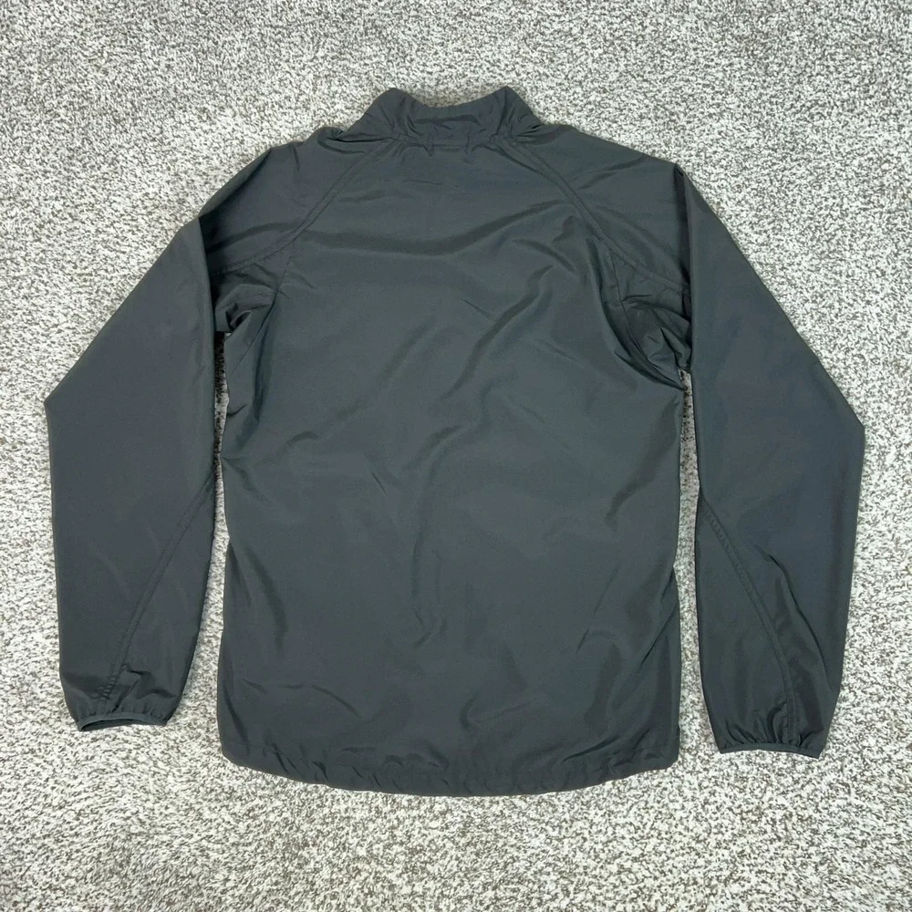 Nike Jacket Mens Small Black Full Zip Windbreaker Running Training Swoosh Sport
